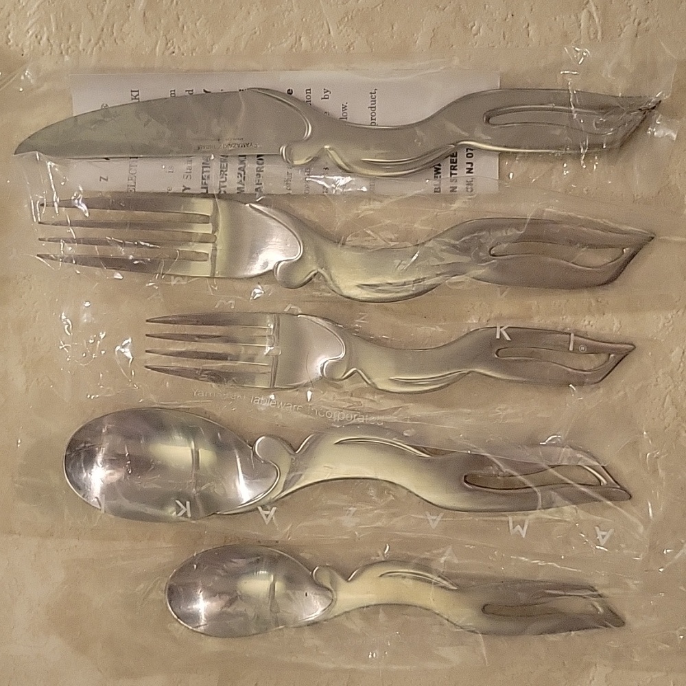YAMAZAKI stainless steel 'frolic' flatware set